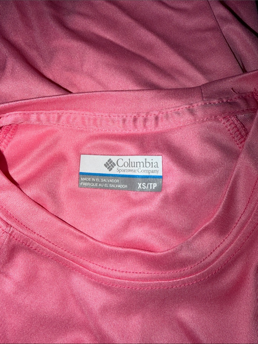 Columbia Pink Long-Sleeve Performance Tee Size XS - Picture 2 of 3